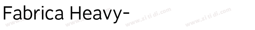 Fabrica Heavy字体转换